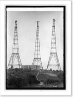 Historic Framed Print, Wireless towers, Fort Meyer, 1912,  17-7/8" x 21-7/8"