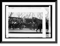 Historic Framed Print, Inauguration, 1913,;Taft & Wilson in carriage,  17-7/8" x 21-7/8"