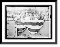 Historic Framed Print, Taft at ball game,  17-7/8" x 21-7/8"