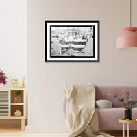 Historic Framed Print, Taft at ball game,  17-7/8" x 21-7/8"