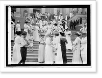 Historic Framed Print, Suffragettes at Capitol, 1913,  17-7/8" x 21-7/8"