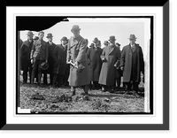 Historic Framed Print, Col. Harts breaking ground for Lincoln Mem.,  17-7/8" x 21-7/8"