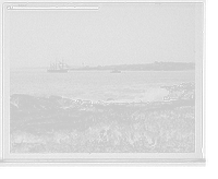 Historic Framed Print, [Looking toward Portland head light from Cushing Island, Portland harbor, Maine],  17-7/8" x 21-7/8"