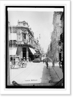 Historic Framed Print, Business street in Montevideo,  17-7/8" x 21-7/8"