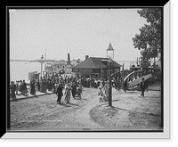 Historic Framed Print, Forest City landing, Peak's [sic] Island, Portland, Me.,  17-7/8" x 21-7/8"