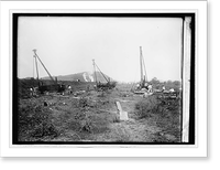 Panama Canal. U.S. Naval radio station Balboa driling for, Historic Print