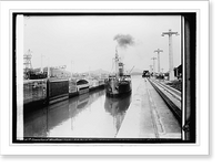 Historic Framed Print, Panama Canal. Miraflores Lock,  17-7/8" x 21-7/8"