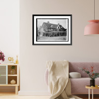 Historic Framed Print, Mt. Vernon stables,  17-7/8" x 21-7/8"