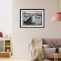 Historic Framed Print, Spain, waterfront at Delgada, in the Azores,  17-7/8" x 21-7/8"