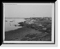 Historic Framed Print, Along the shore, Newcastle [sic], N.H. - 2,  17-7/8" x 21-7/8"