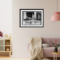 Historic Framed Print, Mexico, Gov. Manuel Chas. & his aides on veranda of Terrazas home,  17-7/8" x 21-7/8"