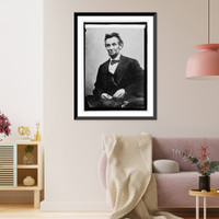 Historic Framed Print, Lincoln taken shortly before his death,  17-7/8" x 21-7/8"