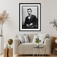 Historic Framed Print, Lincoln taken shortly before his death,  17-7/8" x 21-7/8"