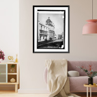 Historic Framed Print, Colombia Cartagenia, San Pedro Claver Church as it was in Bol[...] time,  17-7/8" x 21-7/8"
