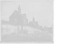Historic Framed Print, Delaware and Hudson [Railroad] station, Saratoga Springs, N.Y.,  17-7/8" x 21-7/8"