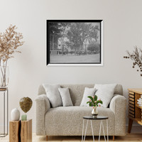 Historic Framed Print, The Trolley station, Saratoga Springs, N.Y.,  17-7/8" x 21-7/8"