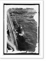 U.S.S. Walke, diver Drellishak, Vintage Poster