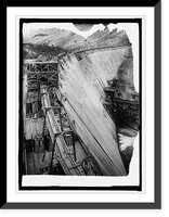 Historic Framed Print, Arrowrock Dam, Boise, Idaho,  17-7/8" x 21-7/8"