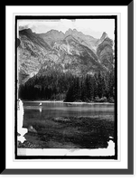 Glacier Nat. Pk. cliffs on north side, Avalanche Lake, Antique Wall Art