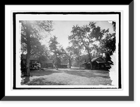 Historic Framed Print, Cabins of Redstone Park, Sequoia Nat. Forest, Tulane County, Cal.,  17-7/8" x 21-7/8"