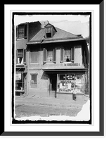 Historic Framed Print, House in which Mrs. Jno. Pickersville made the first flag,  17-7/8" x 21-7/8"