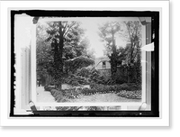 Historic Framed Print, Octagon House garden - 2,  17-7/8" x 21-7/8"