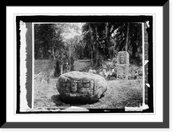 Historic Framed Print, Guatemala. Quirigua stone image,  17-7/8" x 21-7/8"