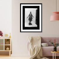 Historic Framed Print, Pocahantas statue presented [...] Gallery,  17-7/8" x 21-7/8"