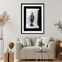 Historic Framed Print, Pocahantas statue presented [...] Gallery,  17-7/8" x 21-7/8"