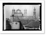 Historic Framed Print, Germany, Augsburg. Rotham, East front with [...],  17-7/8" x 21-7/8"