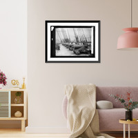 U.S.S. Constitution, Starboard battery center deck, Vintage Wall Art