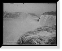 Historic Framed Print, Clifton Hotel and American Falls, Niagara [Falls],  17-7/8" x 21-7/8"