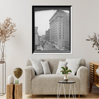 Historic Framed Print, Hotel Radisson and 7 St. [Seventh Street], Minneapolis, Minn.,  17-7/8" x 21-7/8"