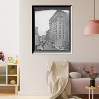 Historic Framed Print, Hotel Radisson and 7 St. [Seventh Street], Minneapolis, Minn.,  17-7/8" x 21-7/8"
