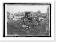 Historic Framed Print, D.C. Red Cross ambulance,  17-7/8" x 21-7/8"