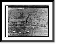 Historic Framed Print, Cabin & garden of A.A. Cobb, Matanuska,  17-7/8" x 21-7/8"