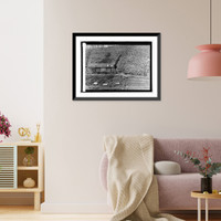 Historic Framed Print, Cabin & garden of A.A. Cobb, Matanuska,  17-7/8" x 21-7/8"