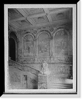 Historic Framed Print, Grand staircase, [Boston] Public Library, Boston, Mass.,  17-7/8" x 21-7/8"