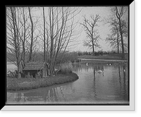 Historic Framed Print, The Lake, Overton Park, Memphis, Tenn.,  17-7/8" x 21-7/8"
