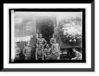 Historic Framed Print, Czecho-Slavia soldiers living in box cars,  17-7/8" x 21-7/8"