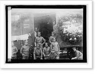 Historic Framed Print, Czecho-Slavia soldiers living in box cars,  17-7/8" x 21-7/8"