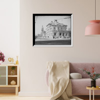 Historic Framed Print, Post office and [Pulaski] Court House, Little Rock, Ark.,  17-7/8" x 21-7/8"
