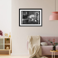 Historic Framed Print, Fire at Capitol, 12/18/20,  17-7/8" x 21-7/8"