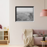 Historic Framed Print, Fort Oglethorpe from Snodgrass Hill, Chickamauga, Ga.,  17-7/8" x 21-7/8"