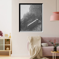 Historic Framed Print, Car making ascent up Lookout Mt., Chattanooga, Tenn.,  17-7/8" x 21-7/8"