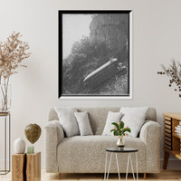 Historic Framed Print, Car making ascent up Lookout Mt., Chattanooga, Tenn.,  17-7/8" x 21-7/8"