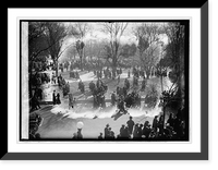 Historic Framed Print, Inauguration, 1921. Crowds leaving,  17-7/8" x 21-7/8"