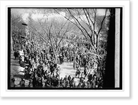 Historic Framed Print, Inauguration, 1921. Crowds arriving,  17-7/8" x 21-7/8"