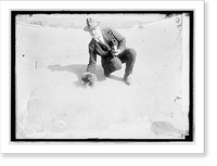 Historic Framed Print, [Unidentified man with puppies], 3/9/21,  17-7/8" x 21-7/8"