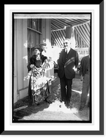 Historic Framed Print, Mrs. Cabot Stevens & Pres. Harding,  17-7/8" x 21-7/8"